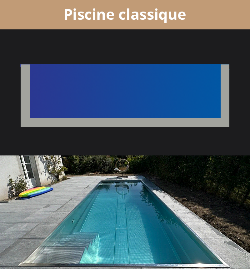 Piscine classique inox