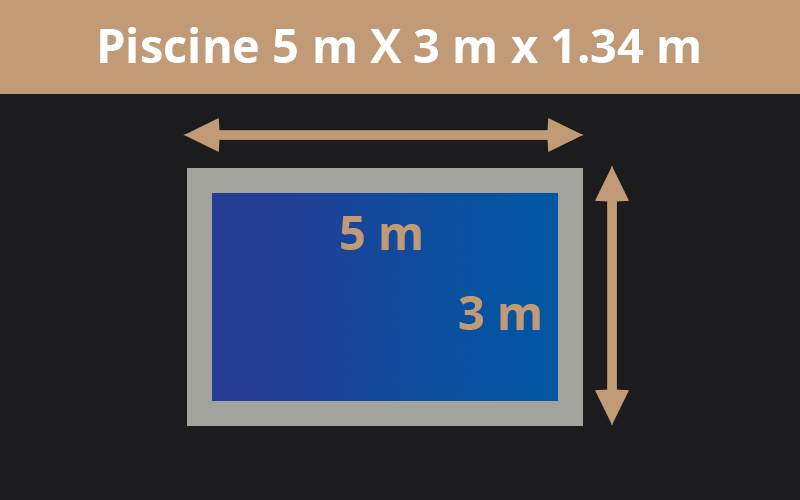 5m X 3m x 1.34m