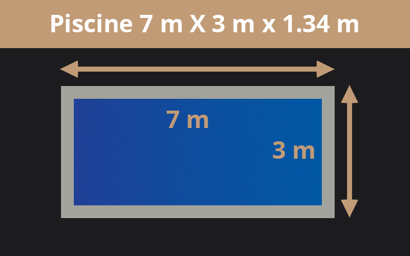 7m X 3m x 1.34m