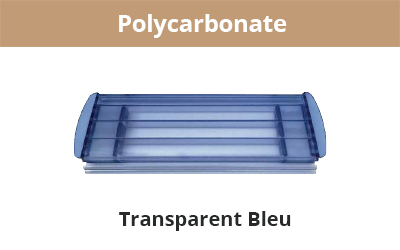 Volet Polycarbonate Transparent Bleu