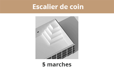 Escalier de coin 5 marches