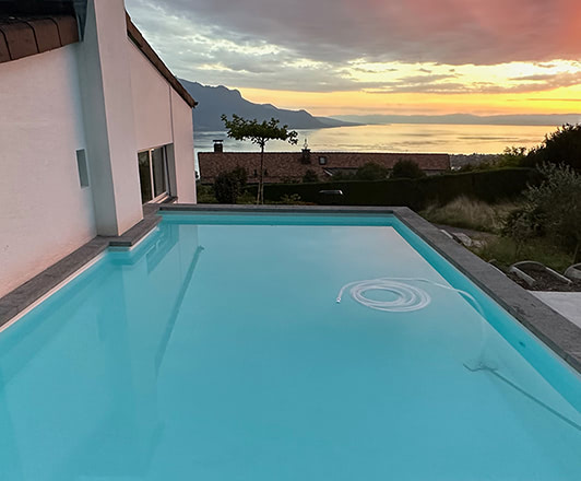 Rénovation piscine béton en Suisse