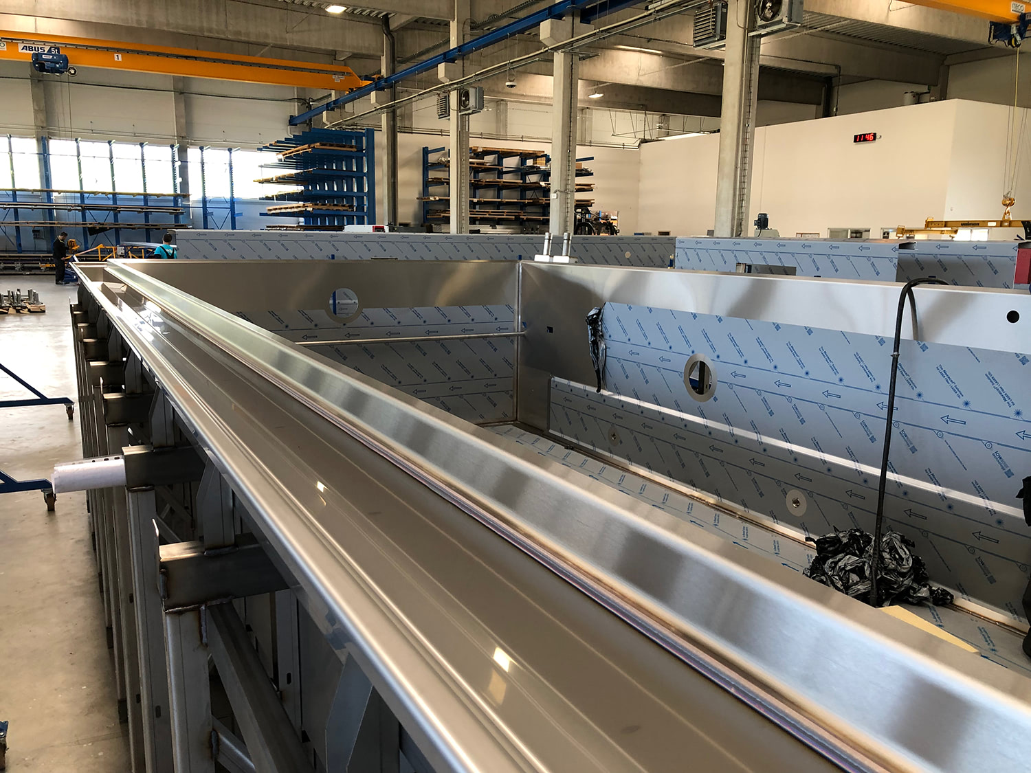 Structure piscine inox