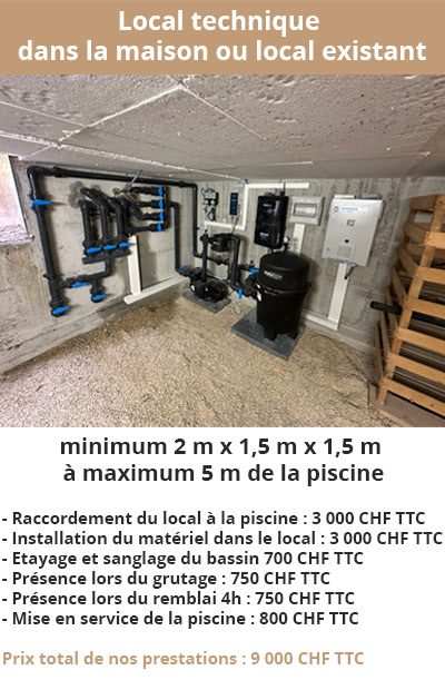 Local technique dans la maison ou local existant