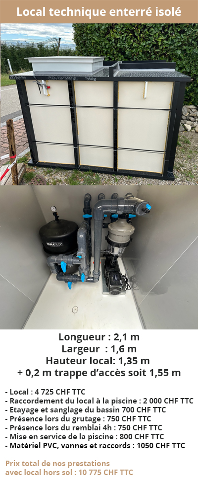 Local technique enterré isolé